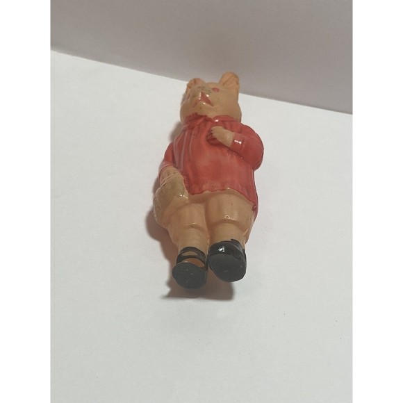 Rare Vintage 20s Victorian Celluloid Easter Bunny Eggs Basket Pink Eyes Rabbit - Picture 8 of 9